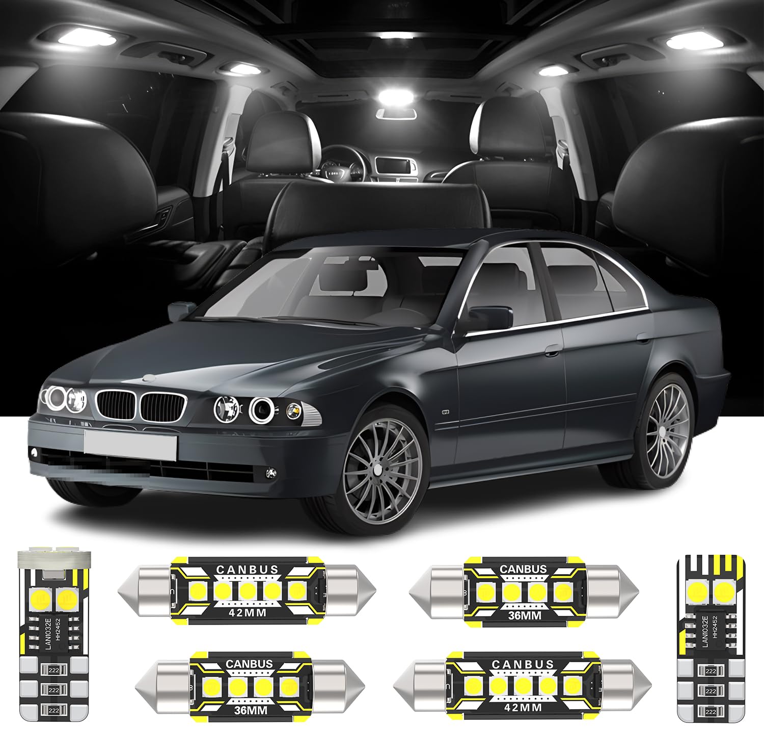 Amazon.com: AENVTOL 21 Pieces E39 LED Interior Lights Kit for BMW